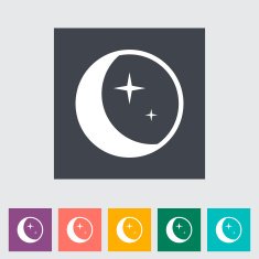 Moon flat icon