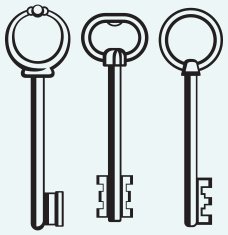 Silhouette of keys