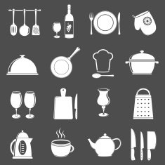 Restaurant utensil icons