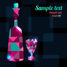 Bottle and wineglass
