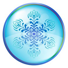Christmas icon button - snowflake