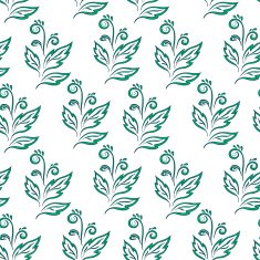 Abstract floral pictogram seamless