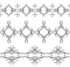 monochrome interwoven ornaments
