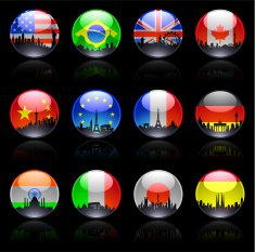City Flag Marbles N2