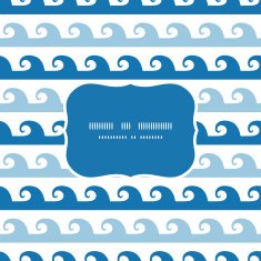 Abstract waves stripes frame seamless pattern background