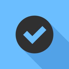 Tick Icon Flat Design vector icon