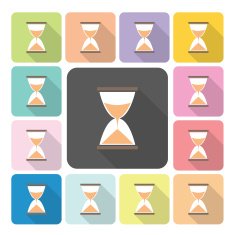 Hourglass Icon color set vector illustration