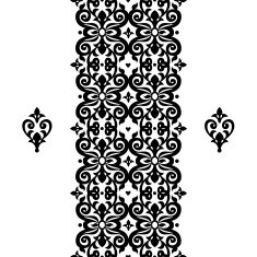 Vector seamless border in Victorian style N64