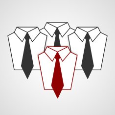 Vector tie and shirt design business flat concept N2