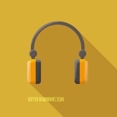 Headphones Icon - Infographic and Webdesign Element