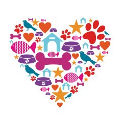 Love for pets icon collection
