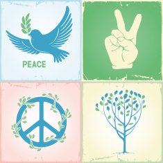 Set of peace symbols