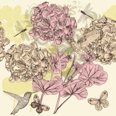 Seamless vector wallpaper pattern in vintage style