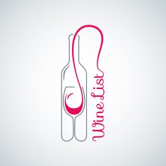 wine glass bottle design menu background N2