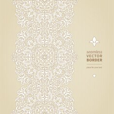 Vector seamless border in Victorian style N65