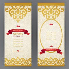 Vintage ornate cards with hipsters label N5