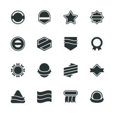 Label Silhouette Icons N3