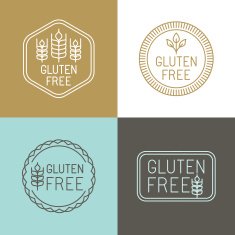 Vector gluten free badges