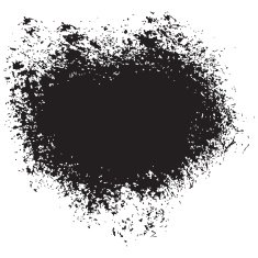 Splash blot banner set in black on white abstract watercolor N35