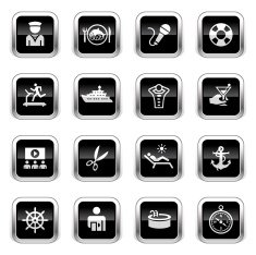 Supergloss Black Icons - Cruise Ship