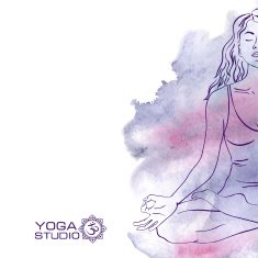 Woman sitting in the lotus yoga pose