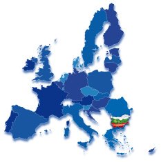 Bulgaria on map of European Community N2