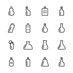 Bottle Silhouette Icons N4