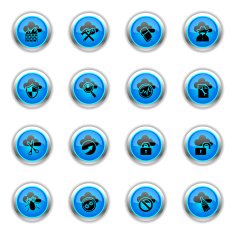 Blue Icons - Cloud Computing Security