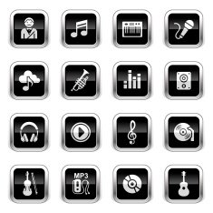 Supergloss Black Icons - Music