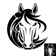 Horse head logo or icon