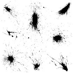 vector blood or ink splatters collection