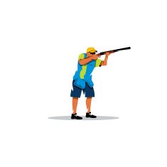 Clay shooting sign Vector Illustration N2