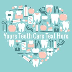 Dental care heart symbol