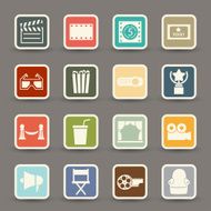 Movie icons vector eps10 N2