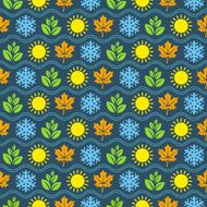 Seamless wallpaper pattern with seasons icons N2