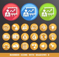 Business Icons with Shadows N2