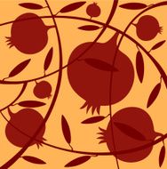 Pomegranates On Yellow Background
