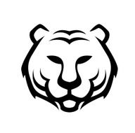 Vector of Tiger head outline illustration
