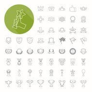 Prizes &amp; Awards icons thin icon design