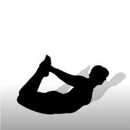 Vector silhouette of a woman N2158