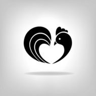 The black stylized cock N2