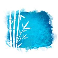 Watercolor stain and bamboo trees N2