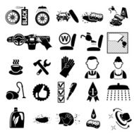 Car wash icons set N6