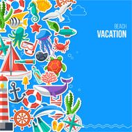 Summer Concept with Flat Icons