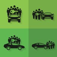 Car Sharing Icons