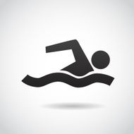 Swimming person - icon isolated on white background