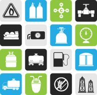 Silhouette Natural gas objects and icons