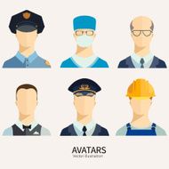 Set of avatar icons Profession people N2