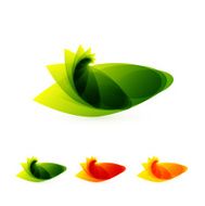 Shiny abstract leaf shapes