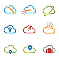 Set of Cloud icons 4